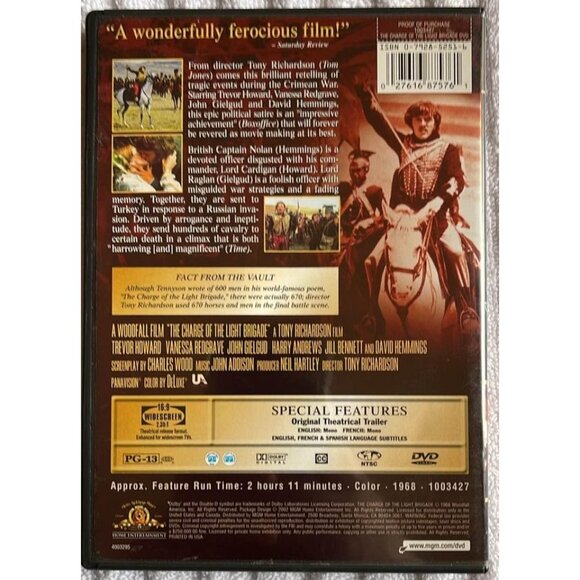 The Charge of the Light Brigade - DVD - Trevor Howard, Vanessa Redgrave - Picture 2 of 4